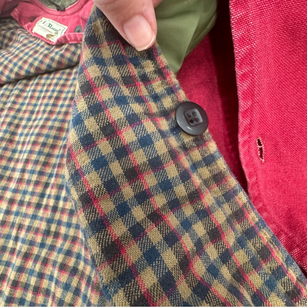 L.L.Bean Women’s XL Vintage Barn Coat Jacket Primaloft Raspberry Red - Picture 9 of 13